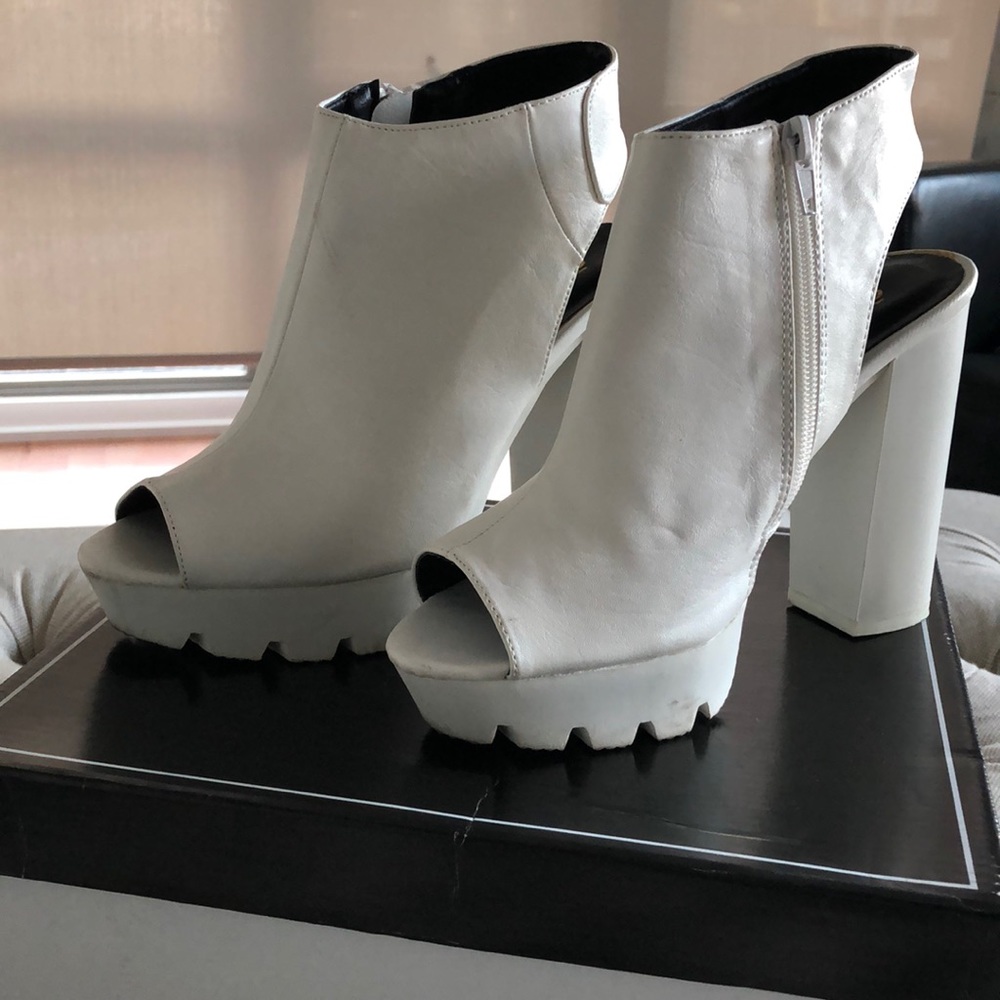 High heeled shoes